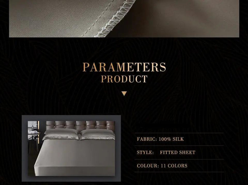 Lavish Comfort: 100% Pure Mulberry Silk Bed Sheet - Seamless Luxury