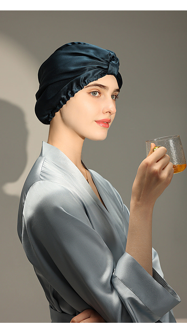 Experience Serenity: Pure Mulberry Silk Night Caps for Women