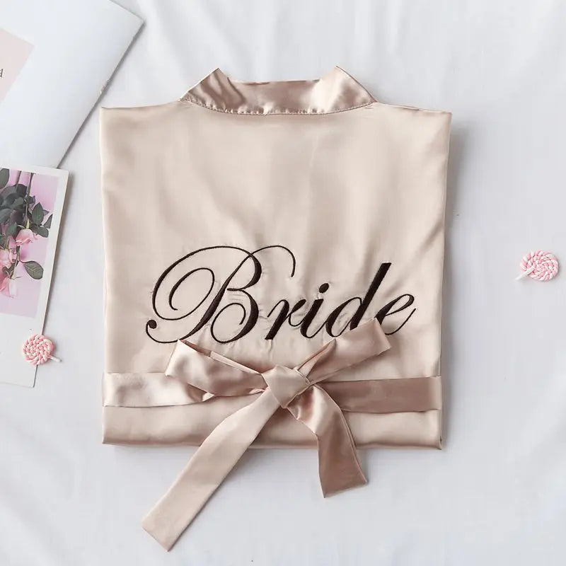 Bride To Be & Team Bride Satin-Silk Robes - Bridal Party Gift