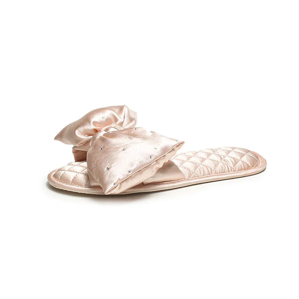 Fashion Wedding Slippers - Peep Toe Silk Bow Sandals for Bride & Bridesmaids