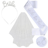 Bride To Be Tiara, Sash & Veil Set - Bachelorette Party Decorations