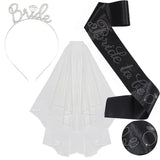 Bride To Be Tiara, Sash & Veil Set - Bachelorette Party Decorations