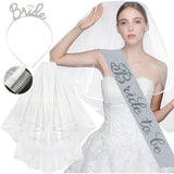 Bride To Be Tiara, Sash & Veil Set - Bachelorette Party Decorations