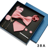 Luxury Men’s Tie & Bow Tie Set - 8-Piece Gift Box for Business & Weddings