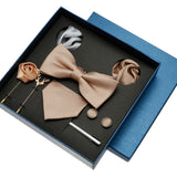 Luxury Men’s Tie & Bow Tie Set - 8-Piece Gift Box for Business & Weddings