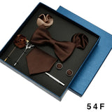 Luxury Men’s Tie & Bow Tie Set - 8-Piece Gift Box for Business & Weddings