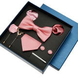 Luxury Men’s Tie & Bow Tie Set - 8-Piece Gift Box for Business & Weddings