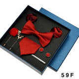 Luxury Men’s Tie & Bow Tie Set - 8-Piece Gift Box for Business & Weddings