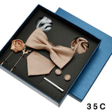 Luxury Men’s Tie & Bow Tie Set - 8-Piece Gift Box for Business & Weddings