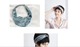 Azure Serenity: Mulberry Silk Headband in Blue