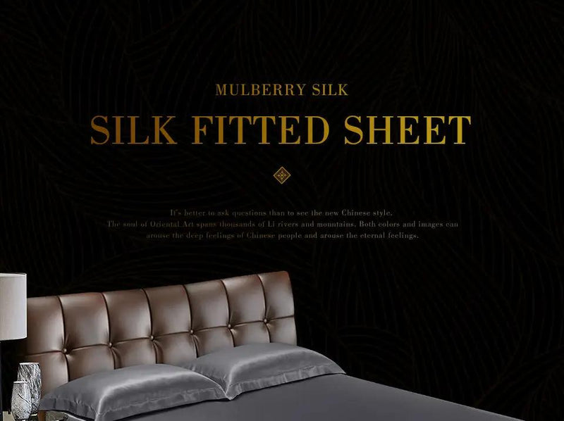 Lavish Comfort: 100% Pure Mulberry Silk Bed Sheet - Seamless Luxury